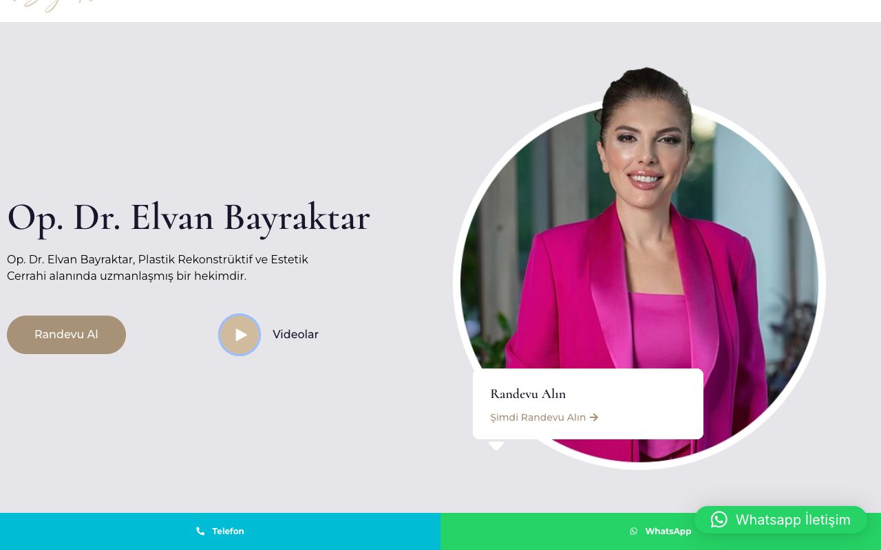 Op. Dr. Elvan Bayraktar web sitesi